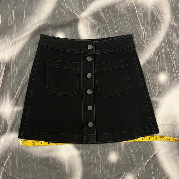 Madewell Stretch Denim A-line Mini Skirt with Patch Pockets Size 00 - Picture 8 of 9